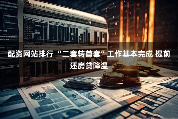配资网站排行 “二套转首套”工作基本完成 提前还房贷降温